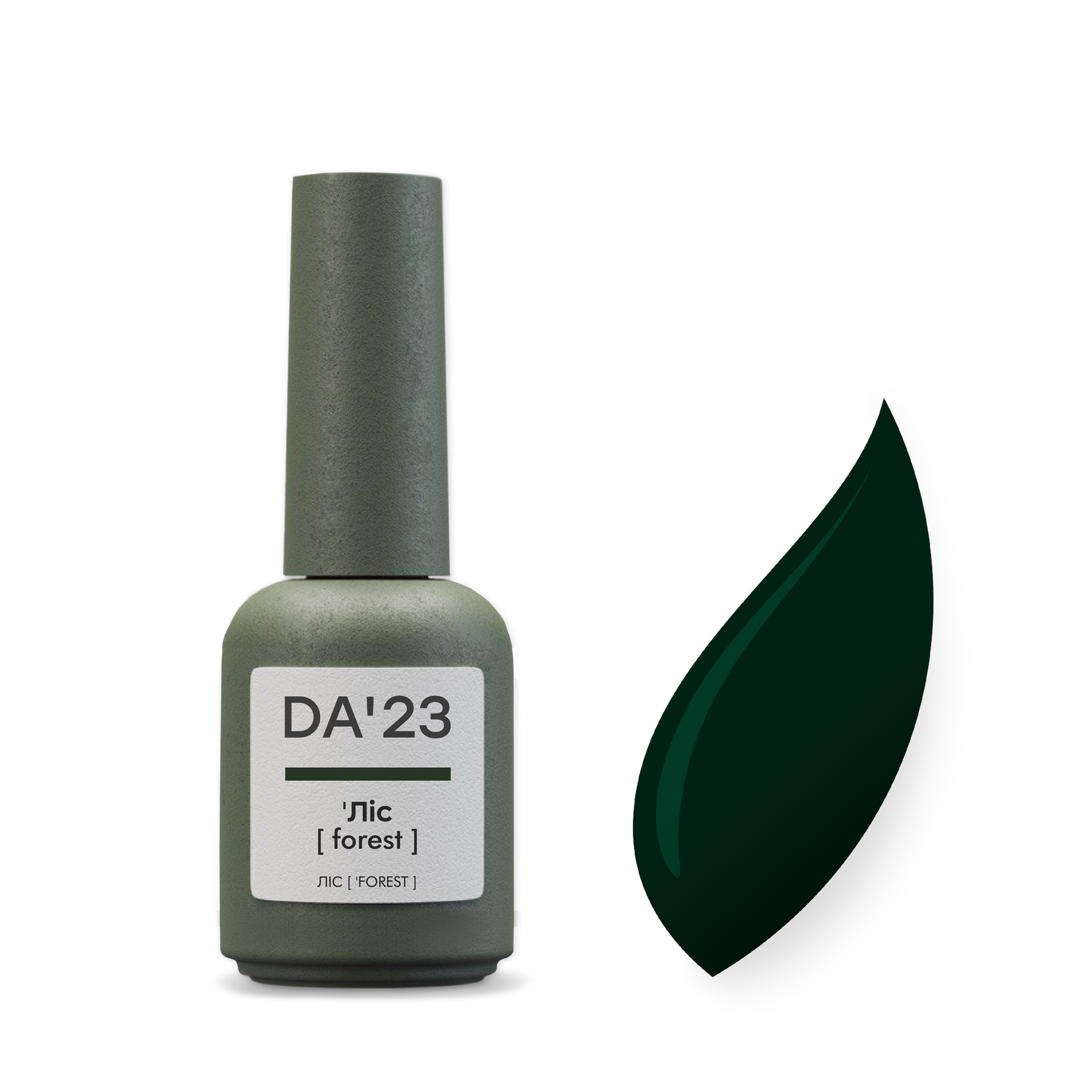 Gel Polish DA’23 Lis [forest], 8 ml – leuchtendes Wildgrün, mittlere Konsistenz, glänzendes Finish, langanhaltende Deckkraft