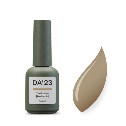 Gel Polish DA’23 Cashmere [kashemir], 8 ml – sanftes Beige mit cremigem Glanz, mittlere Konsistenz, langanhaltende Deckkraft