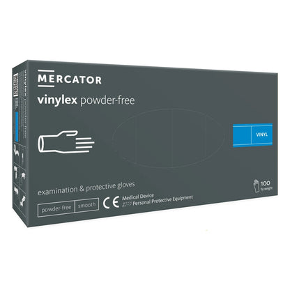 Einmalhandschuhe Vinylhandschuhe 100 Stück Mercator Vinylex, puderfrei Größe S-M