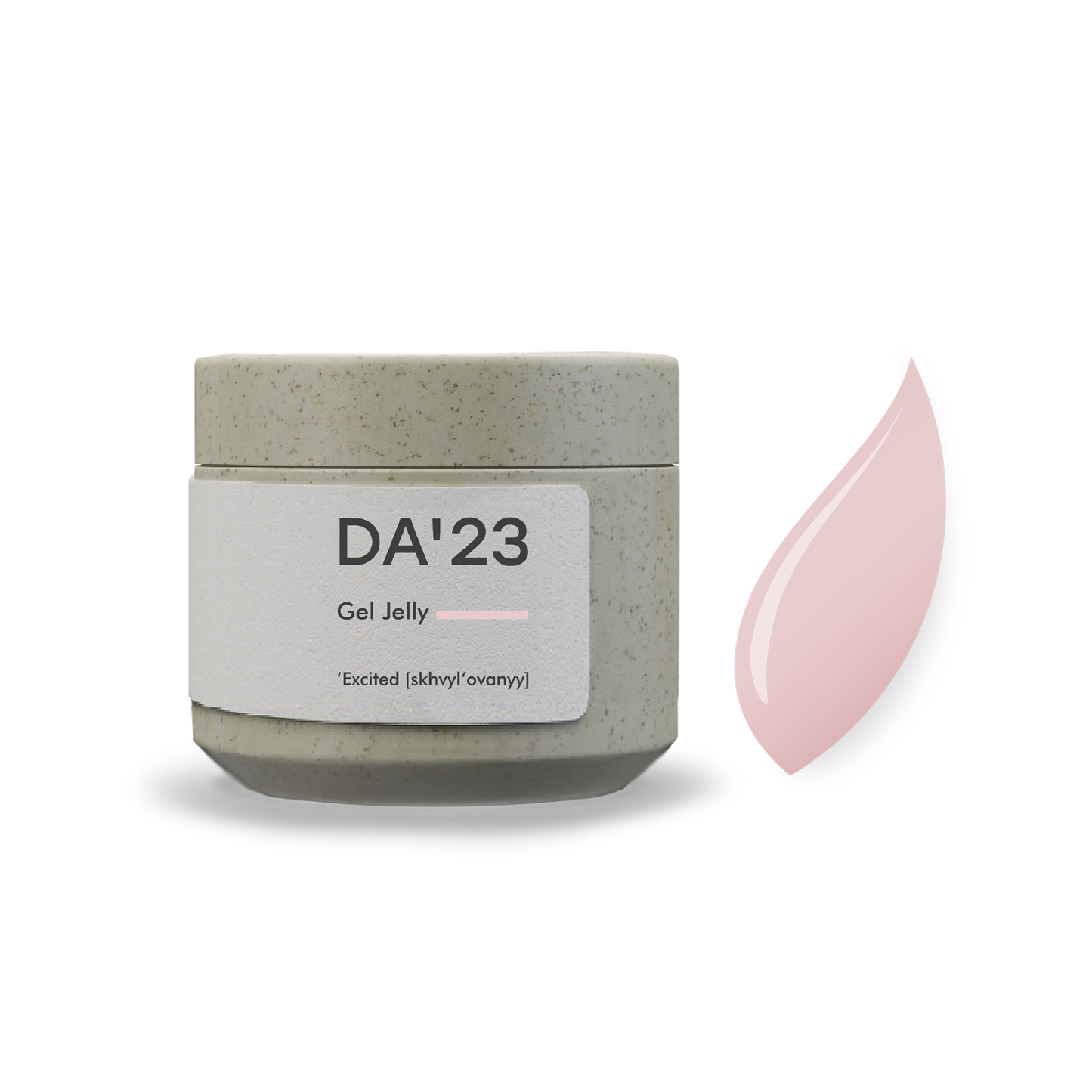 Gel Jelly DA’23 ‘Excited [skhvylʹovanyy], 15 ml – Dusty Rose, Gel-Jelly für Nagelverlängerung, 3D-Designs und French Nails