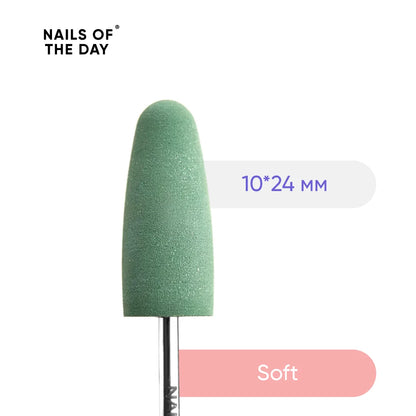 NAILSOFTHEDAY Silicone Drill Bit, soft — gebrandeter Polierer, weich, 10*24 mm