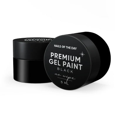 NAILSOFTHEDAY Premium gel paint Black no wipe - schwarzer Gelfarbe ohne Klebeschicht, 5ml
