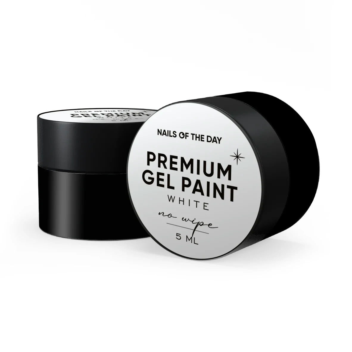 NAILSOFTHEDAY Premium gel paint White no wipe - weiße Gelfarbe ohne Klebeschicht, 5ml