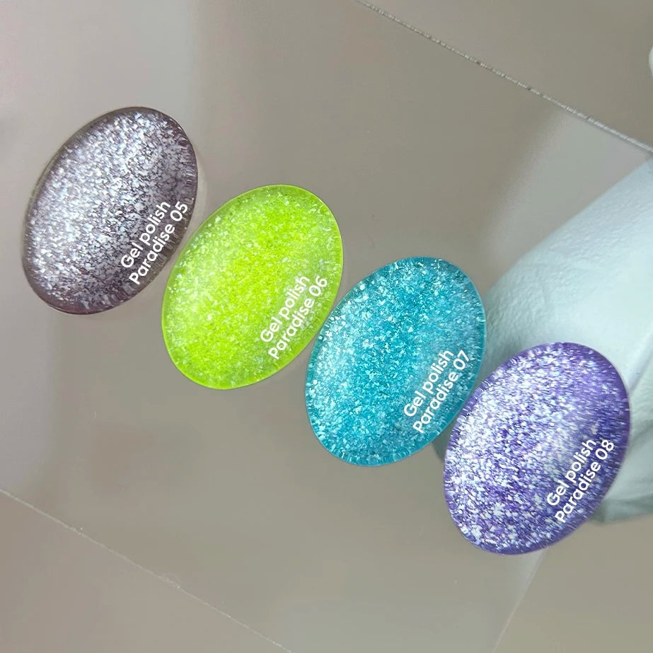 NAILSOFTHEDAY Gel polish Paradise 08 — Gellack Violett Neon mit Glitter, 10 ml