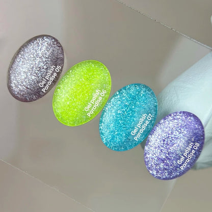 NAILSOFTHEDAY Gel polish Paradise 08 — Gellack Violett Neon mit Glitter, 10 ml