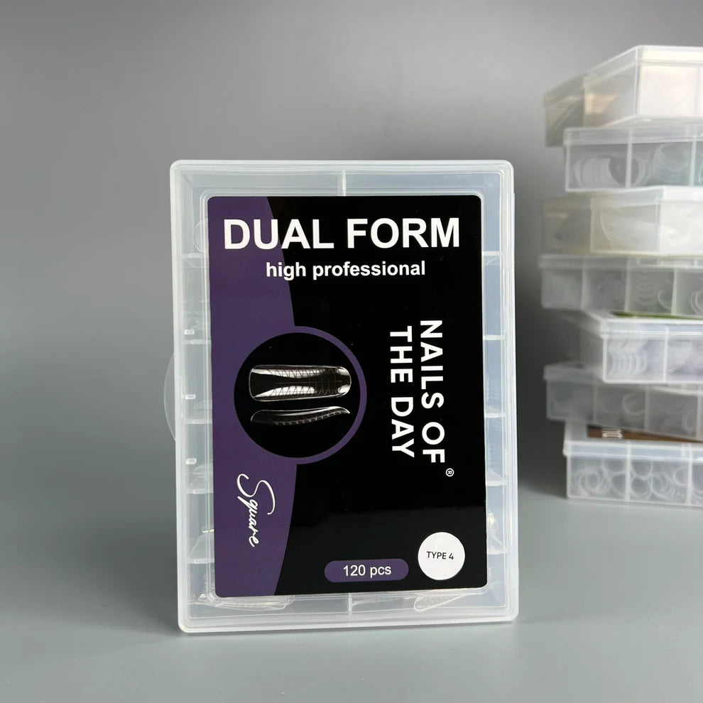 NAILSOFTHEDAY Dual Form Square (Type 2) - верхние формы широкий квадрат/миндаль для ногтей, 130шт