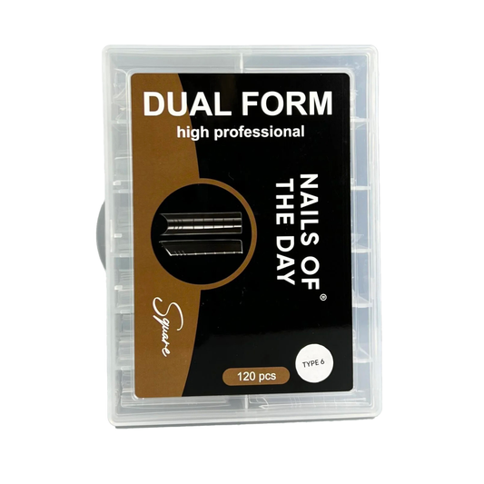 NAILSOFTHEDAY Dual Form Square Type 6 – Oberformen 120 Stück für Nagelmodellage, Verlängerung & Korrektur