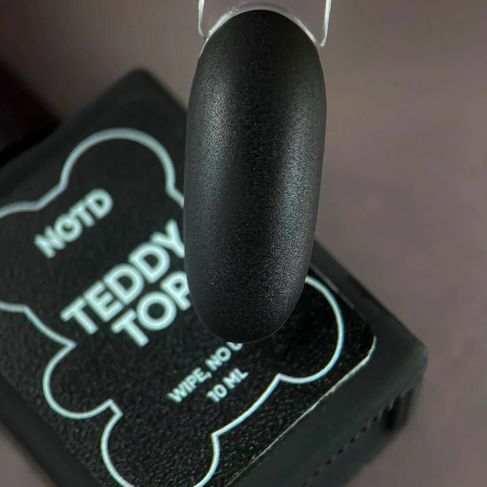 NAILSOFTHEDAY Teddy-Top-Tuch - mattes Plüsch-Top mit einer klebrigen Schicht, neue Formel, ohne UV-Filter, 10 ml