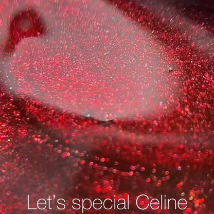 NAILSOFTHEDAY Gel Polish Céline – темно‑красный гель-лак с блестками, 10 мл
