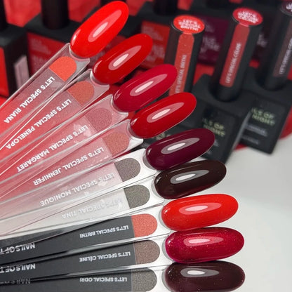NAILSOFTHENIGHT Let’s special Britni — гель-лак ярко-алый со светоотражающим шиммером, 10 мл, Без TPO