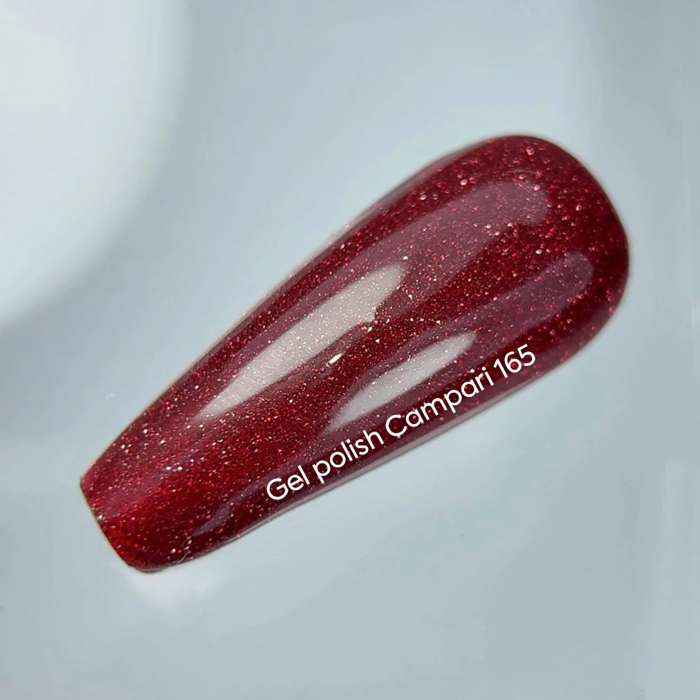NAILSOFTHEDAY Gel Polish Campari 10 ml – Rot Lichtreflektierend Gellack für Nägel