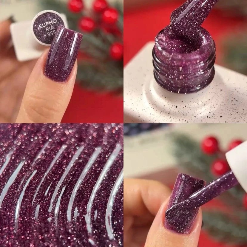 NAILSOFTHEDAY Gel Polish Euphoria 10 ml – Violetter Lichtreflektierender Gellack für Nägel