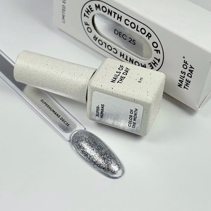 NAILSOFTHEDAY SUPERHUMANS – Стальной гель-лак с серебряной поталью, лимитированная серия, 6 мл