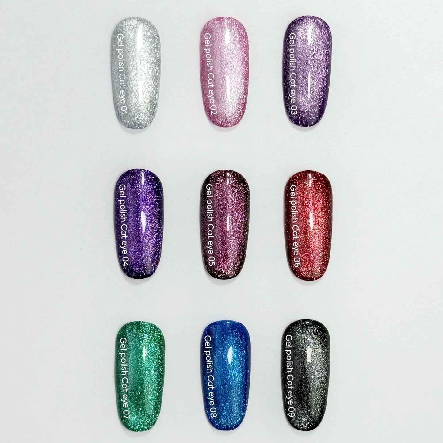 NAILSOFTHEDAY Gel Polish Cat Eye 04 – Dunkelvioletter Cat-Eye Gel-Lack mit feiner Folie und leicht reflektierendem Effekt, starke Pigmentierung, 6 ml