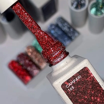 NAILSOFTHEDAY Gel Polish Campari 10 ml – Rot Lichtreflektierend Gellack für Nägel