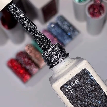 NAILSOFTHEDAY Gel Polish Eclipse 10 ml – Schwarz-Blauer Lichtreflektierender Gellack für Nägel