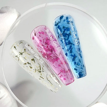 NAILSOFTHEDAY Aufbaugel 99 - rosa mit Trockenblumen 15ml