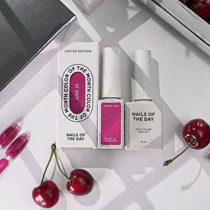 NAILSOFTHEDAY Color of the Month June 2025 „Cherry Kiss“ 10ml