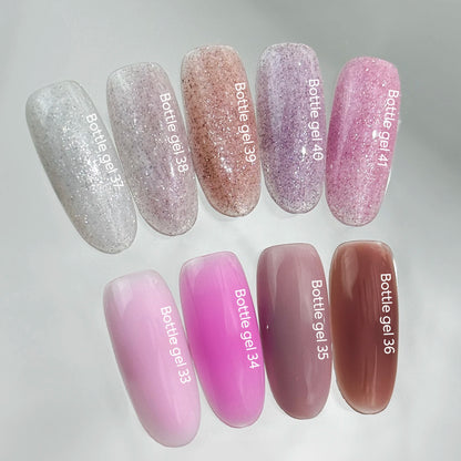 NAILSOFTHEDAY Bottle gel 39 – ультрапрочный самовыравнивающийся нюдовый светорассеивающий гель для укрепления ногтей, 10 мл