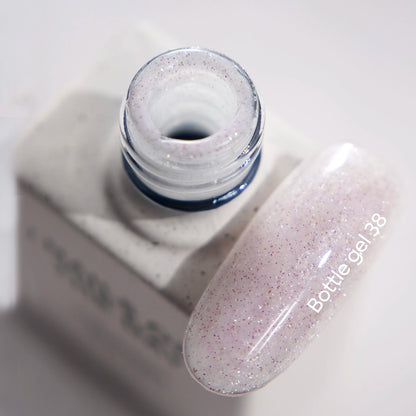 NAILSOFTHEDAY Bottle gel 38 – ультрапрочный самовыравнивающийся молочно-розовый светорассеивающий гель для укрепления ногтей, 10 мл