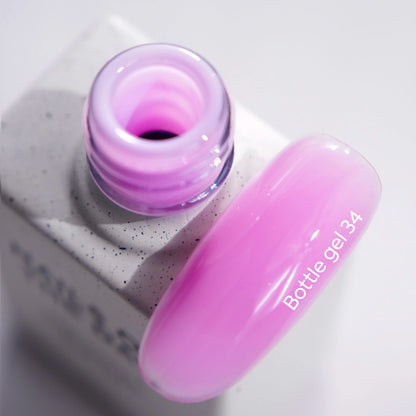 NAILSOFTHEDAY Bottle gel 34 – ультрапрочный самовыравнивающийся нежно-розовый гель для укрепления ногтей, 10 мл