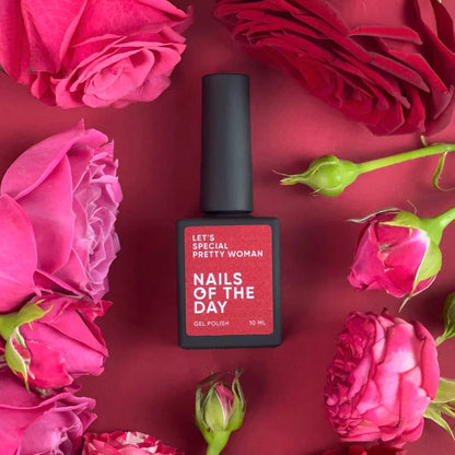 NAILSOFTHEDAY Let's special Pretty Woman - малиновый гель лак для ногтей, перекрывающий в один слой, 10мл