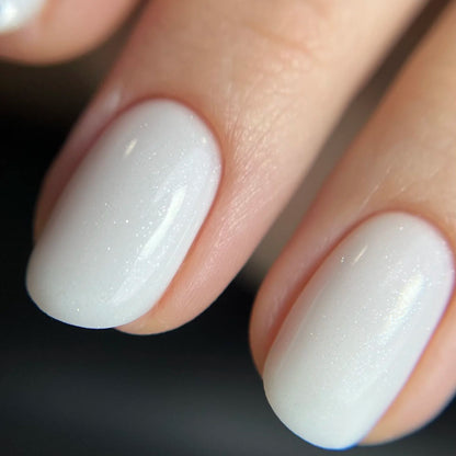 NAILSOFTHEDAY Bottle gel shimmer 01 - сверхпрочный молочный гель с серебряным шиммером, 10мл