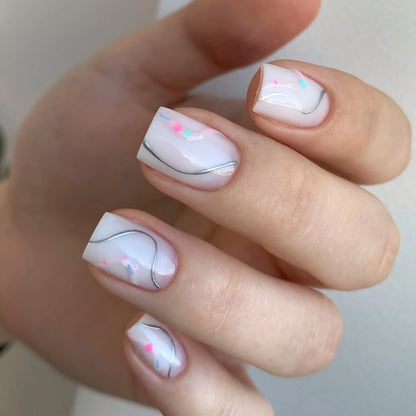 NAILSOFTHEDAY Potal Base 29 - молочно-розовая база с неоновыми блестками, 10мл