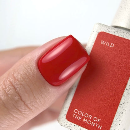 NAILSOFTHEDAY Color of the Month March 2026 Wild – intensiver roter Gel-Lack, One-Coat Deckkraft, 10 ml