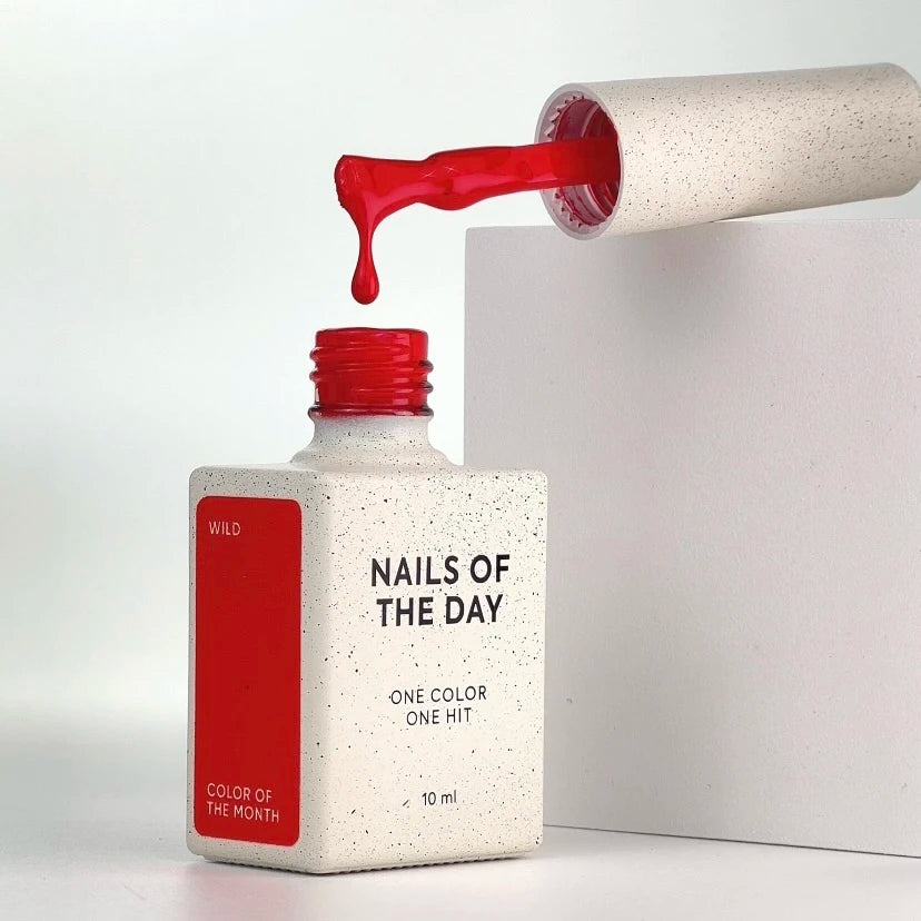 NAILSOFTHEDAY Color of the Month March 2026 Wild – intensiver roter Gel-Lack, One-Coat Deckkraft, 10 ml