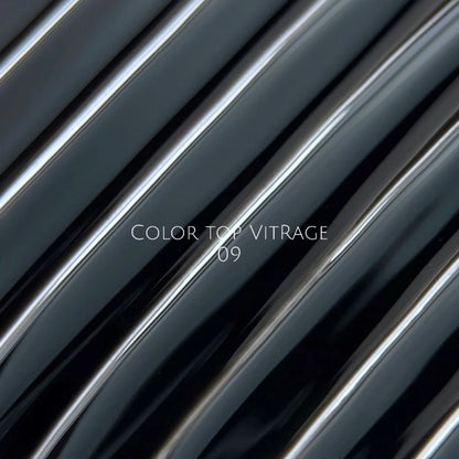 NAILSOFTHEDAY Color Top Vitrage 09 – полупрозрачный чёрный витражный топ без липкого слоя для ногтей, 10мл