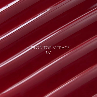 NAILSOFTHEDAY Color Top Vitrage 07 – tiefer, halbtransparenter bordeauxfarbener Vitrage-Topcoat ohne Dispersionsschicht für Nägel, 10ml