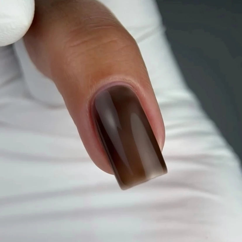 NAILSOFTHEDAY Color Top Vitrage 09 – halbtransparenter schwarzer Vitrage-Topcoat ohne Dispersionsschicht für Nägel, 10ml