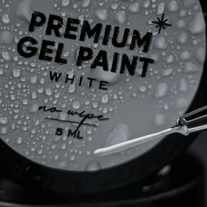 NAILSOFTHEDAY Premium gel paint White no wipe - weiße Gelfarbe ohne Klebeschicht, 5ml