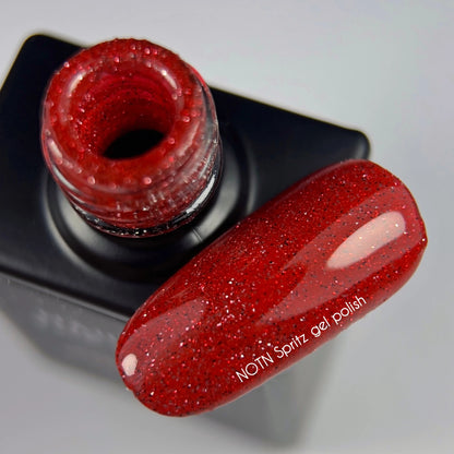 NAILSOFTHENIGHT Spritz Gel Polish – ярко-красный светоотражающий гель-лак, 10мл