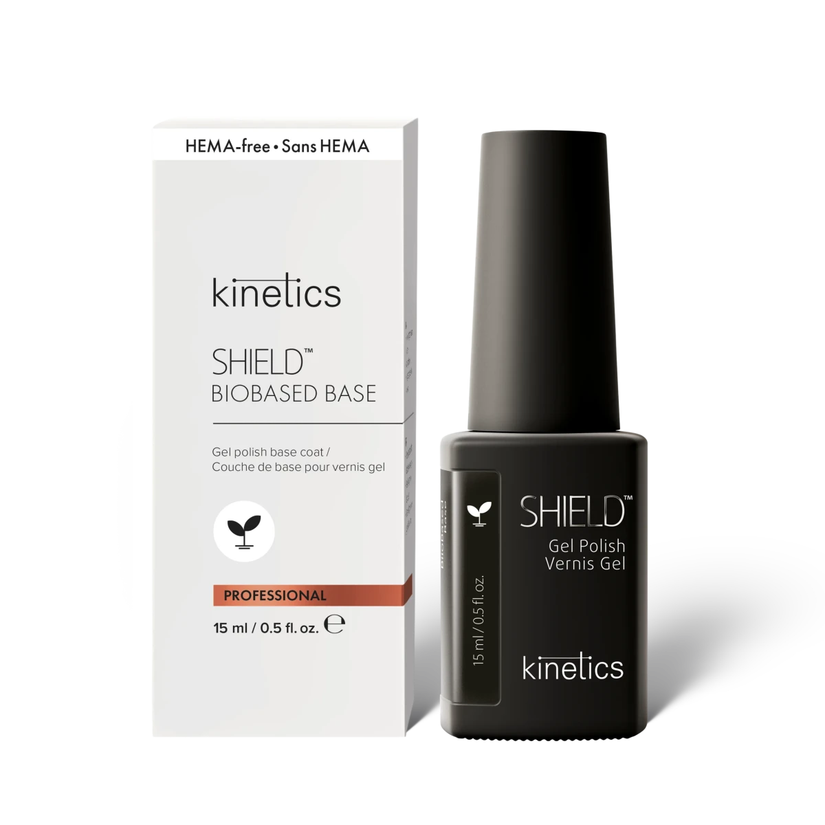 Kinetics SHIELD BIO bases Gellack Kollektion 8tlg. inkl. Display & Farbkarte – Bio-Gel Polish mit bis zu 50 % pflanzlichem Kohlenstoff
