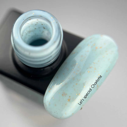 NAILSOFTHEDAY Let's Special Charlotte - мятно-голубой с золотой поталью гель-лак для ногтей, 10мл