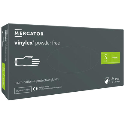 Einmalhandschuhe Vinylhandschuhe 100 Stück Mercator Vinylex, puderfrei Größe S-M