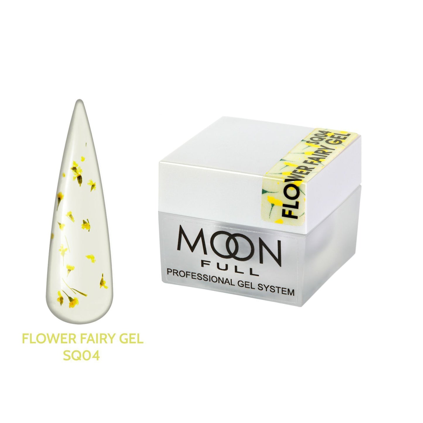 Moon Full Flower Fairy Gel Nr. 4 – Transparentes Nail Design Gel mit Trockenblumen, 5ml