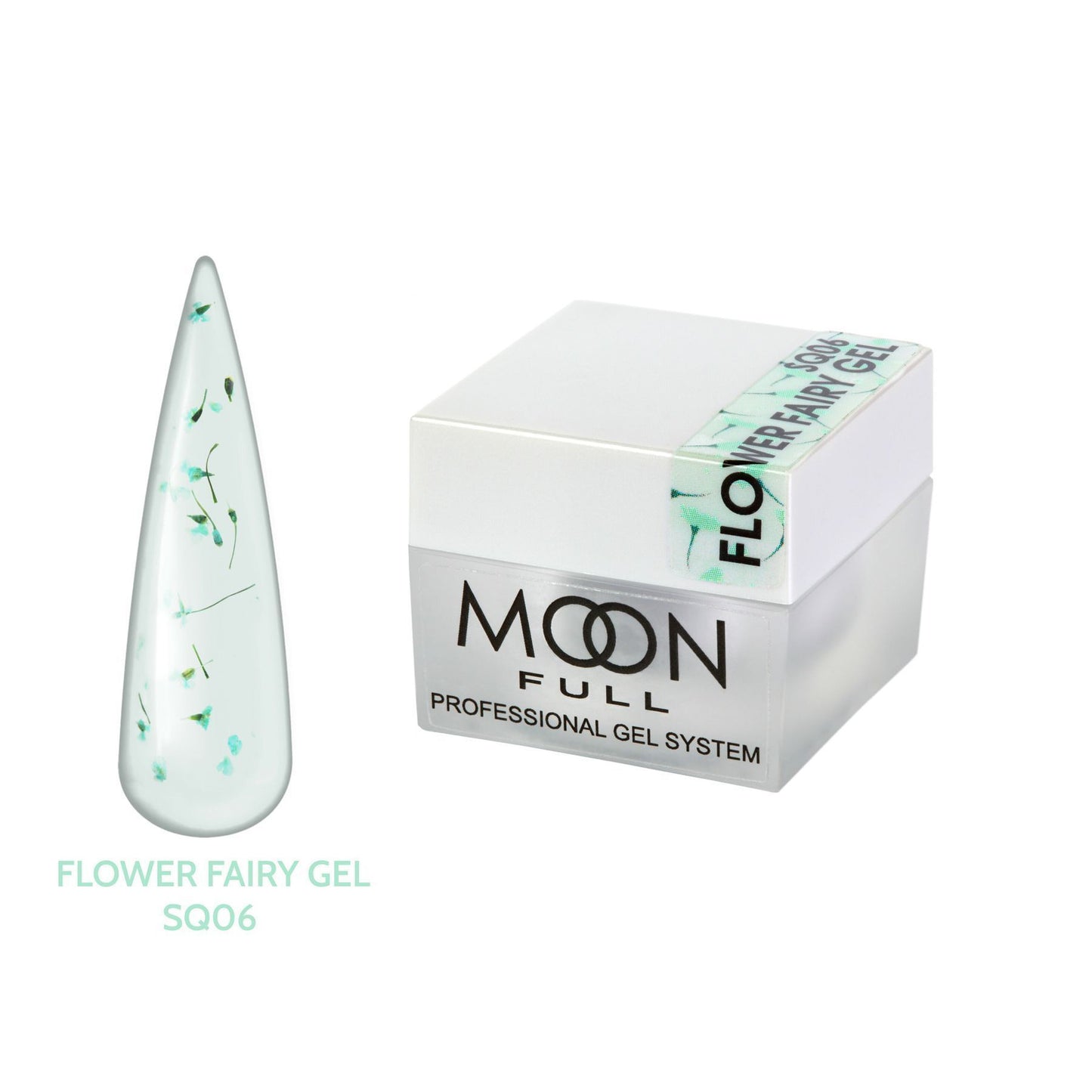 Moon Full Flower Fairy Gel Nr. 6 – Transparentes Nail Design Gel mit Trockenblumen, 5ml
