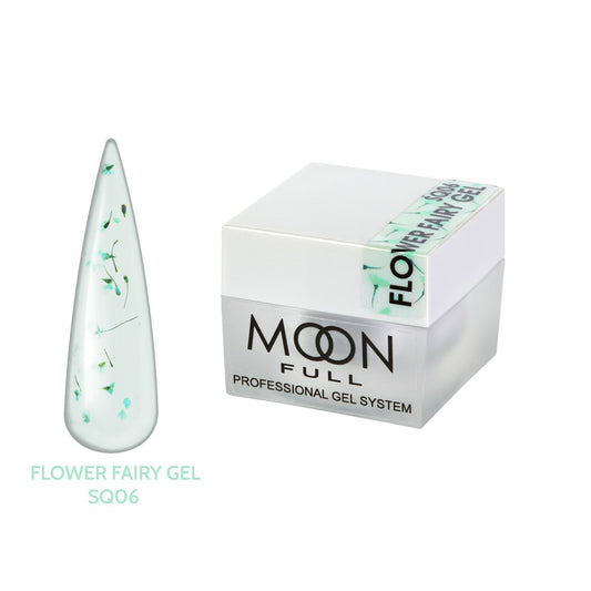 Moon Full Flower Fairy Gel Nr. 6 – Transparentes Nail Design Gel mit Trockenblumen, 5ml