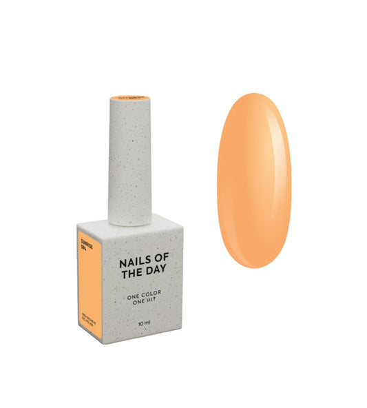 NAILSOFTHEDAY Gel polish Sunrise - warmgelber‑oranger Gel‑Nagellack, deckt in einer Schicht, 10 ml