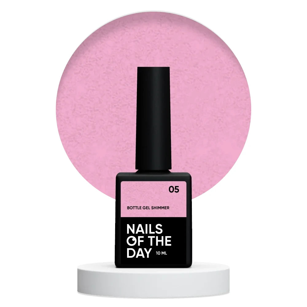 NAILSOFTHEDAY Bottle Gel shimmer 05 - ultrastarkes lila Gel mit Silberschimmer, 10ml