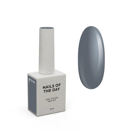NAILSOFTHEDAY Bottle gel 16 – ultrastarker selbstnivellierender grauer Gel für Nagelverstärkung, 10 ml