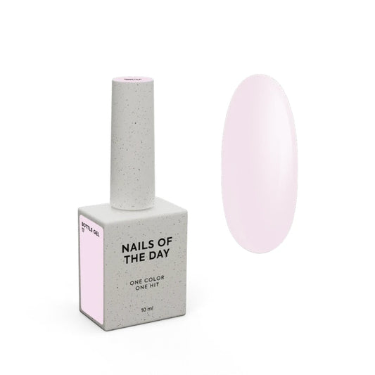 NAILSOFTHEDAY Bottle gel 17 – ultrastarker selbstnivellierender zartrosa Gel für Nagelverstärkung, 10 ml
