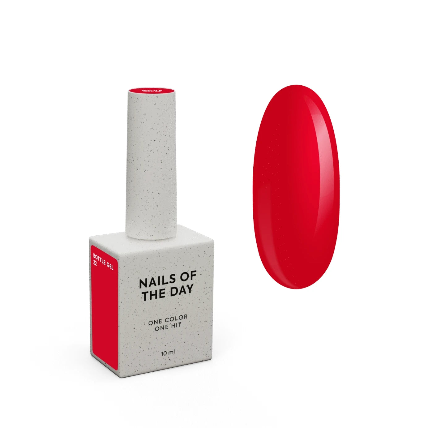 NAILSOFTHEDAY Bottle gel 22 – ultrastarker selbstnivellierender roter Gel für Nagelverstärkung, 10 ml