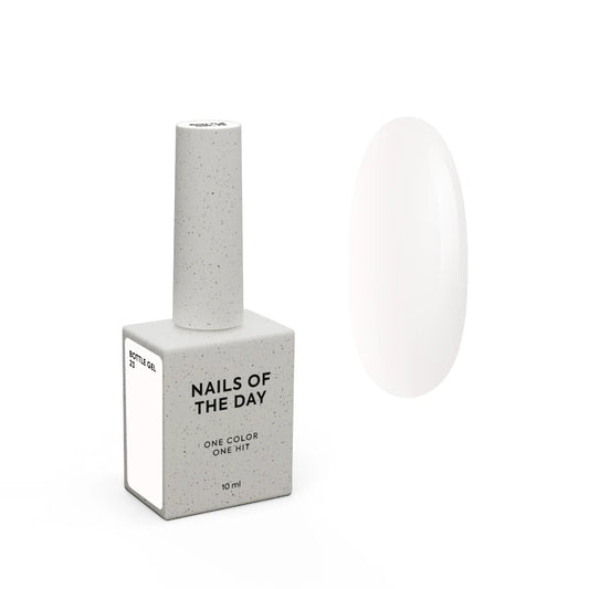 NAILSOFTHEDAY Bottle gel 23 – ultrastarker selbstnivellierender milchfarbener Gel für Nagelverstärkung, 10 ml