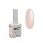 NAILSOFTHEDAY Bottle Gel 45 Shimmer 10 ml – milchbeige-nude Liquid Builder Gel mit silbernem Schimmer zur Nagelverstärkung