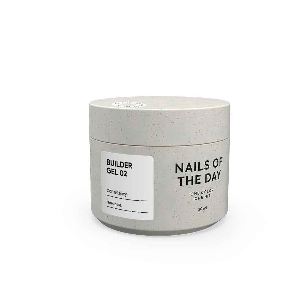 NAILSOFTHEDAY Builder Gel 02 – Klassischer weiß-milchiger Aufbaugel für Nagelverlängerung, 30ml