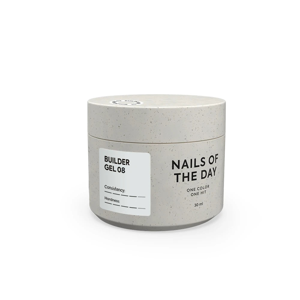 NAILSOFTHEDAY Builder Gel 08 — milchiges Aufbaugel für Nägel, 15-30ml